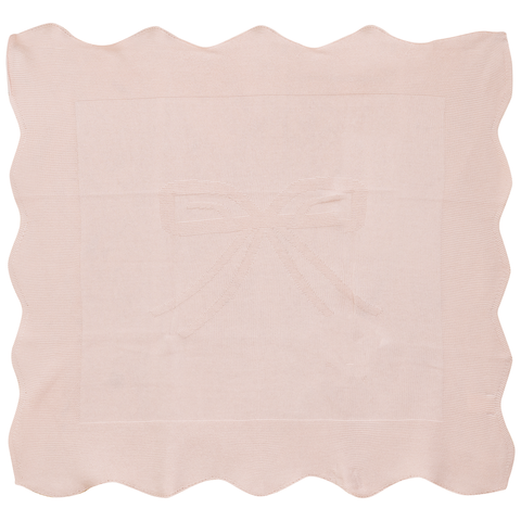 Pony Bow Print Pointelle Knit Blanket (Baby)