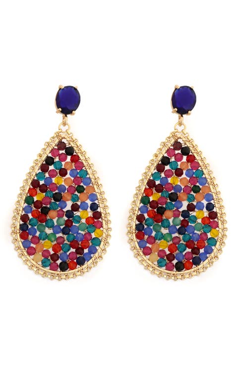Crystal Teardrop Statement Earrings