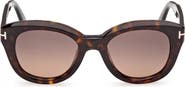 TOM FORD 49mm Small Round Sunglasses