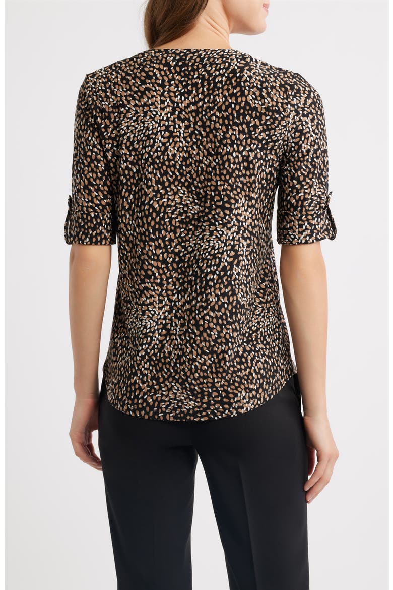 Print Roll Tab Top, Alternate, color, ANNE BLACK MULTI