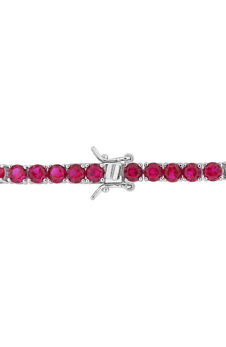 DELMAR Lab Created Ruby Tennis Bracelet, Alternate, color,