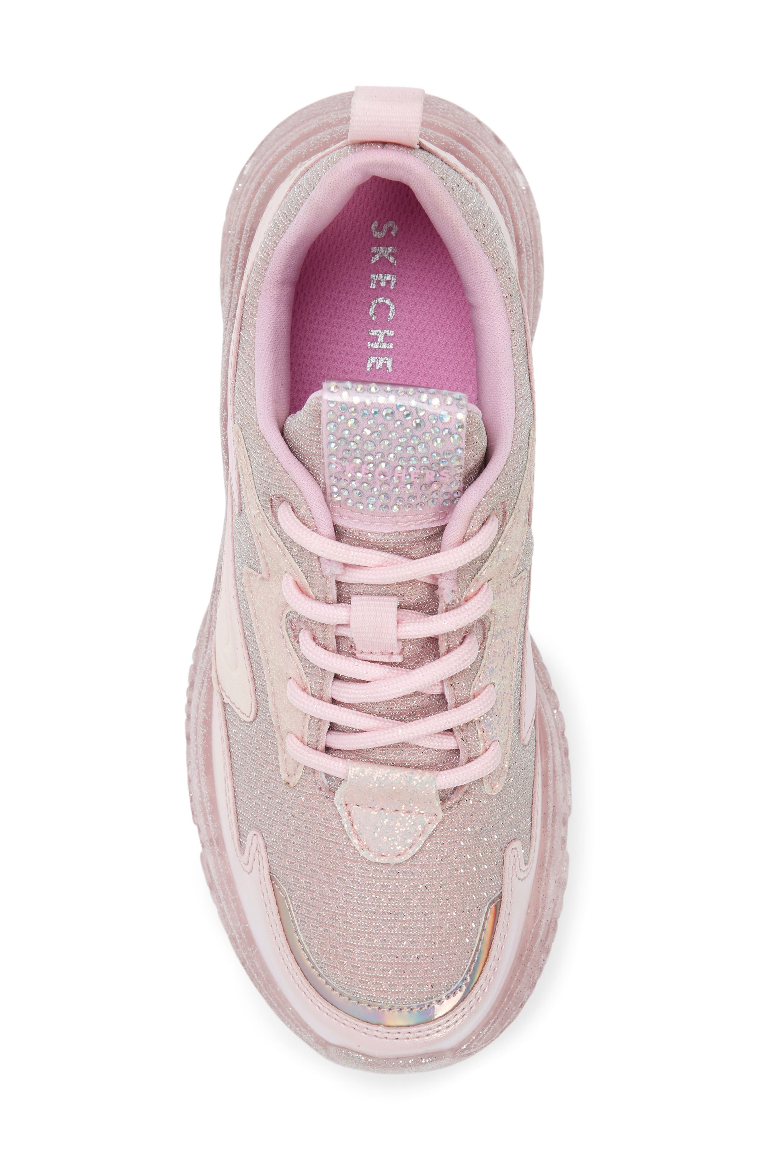 SKECHERS Prismatic Glitter Sneaker, Alternate, color, Light Pink/ Multi