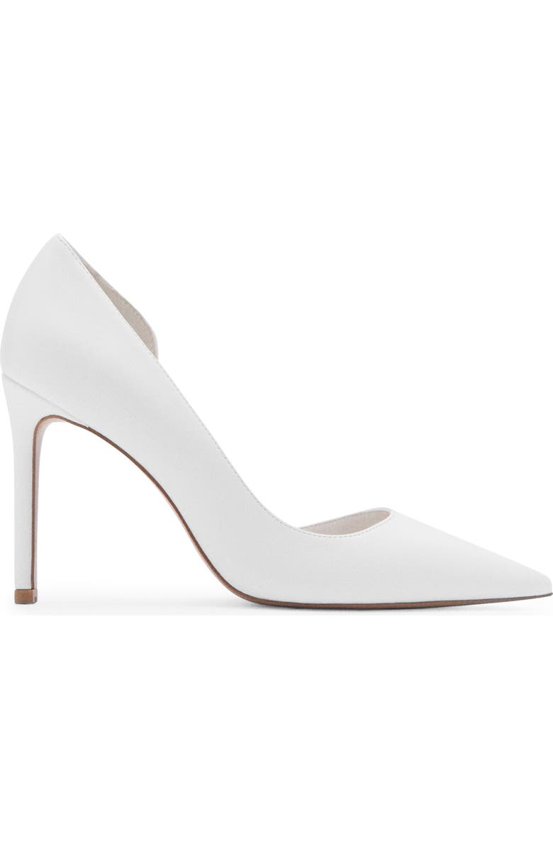 MANGO Audrey Half d'Orsay Pump, Alternate, color, White