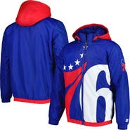 STARTER Men's Starter Royal Philadelphia 76ers The Triple Double Full-Zip Hoodie Jacket