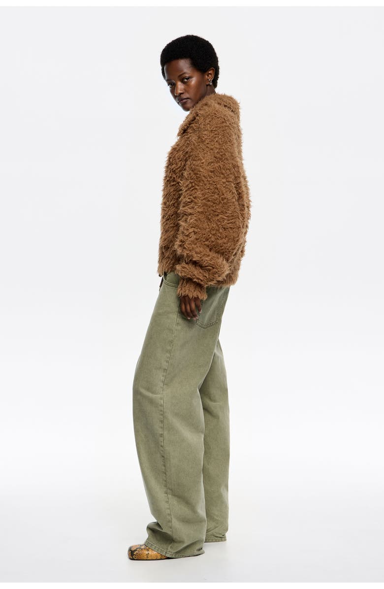 Bimba y Lola Alpaca Fur Cardigan, Alternate, color, Toffee