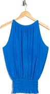 Ramy Brook Lauren Smock Waist Sleeveless Top