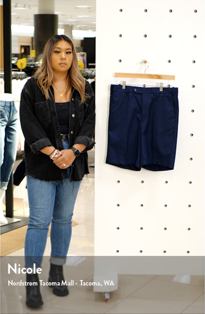Prime Flat Front Poplin Shorts, sales video thumbnail