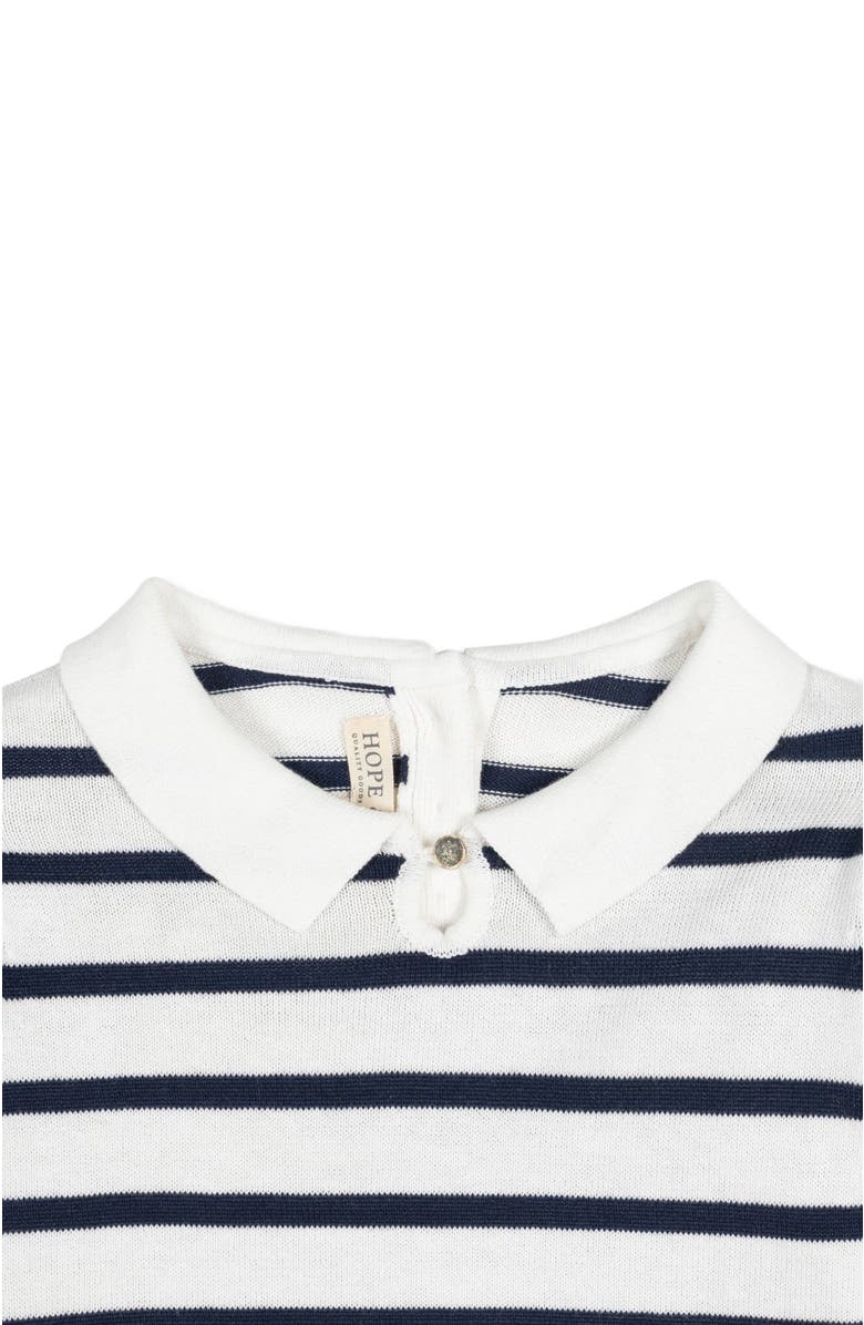 Hope & Henry Baby Girls' Organic French Collared Keyhole Sweater, Infant, Alternate, color, Navy Breton Stripe With Collar