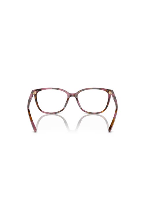 Michael Kors 55mm Rectangle Optical Glasses In Brown