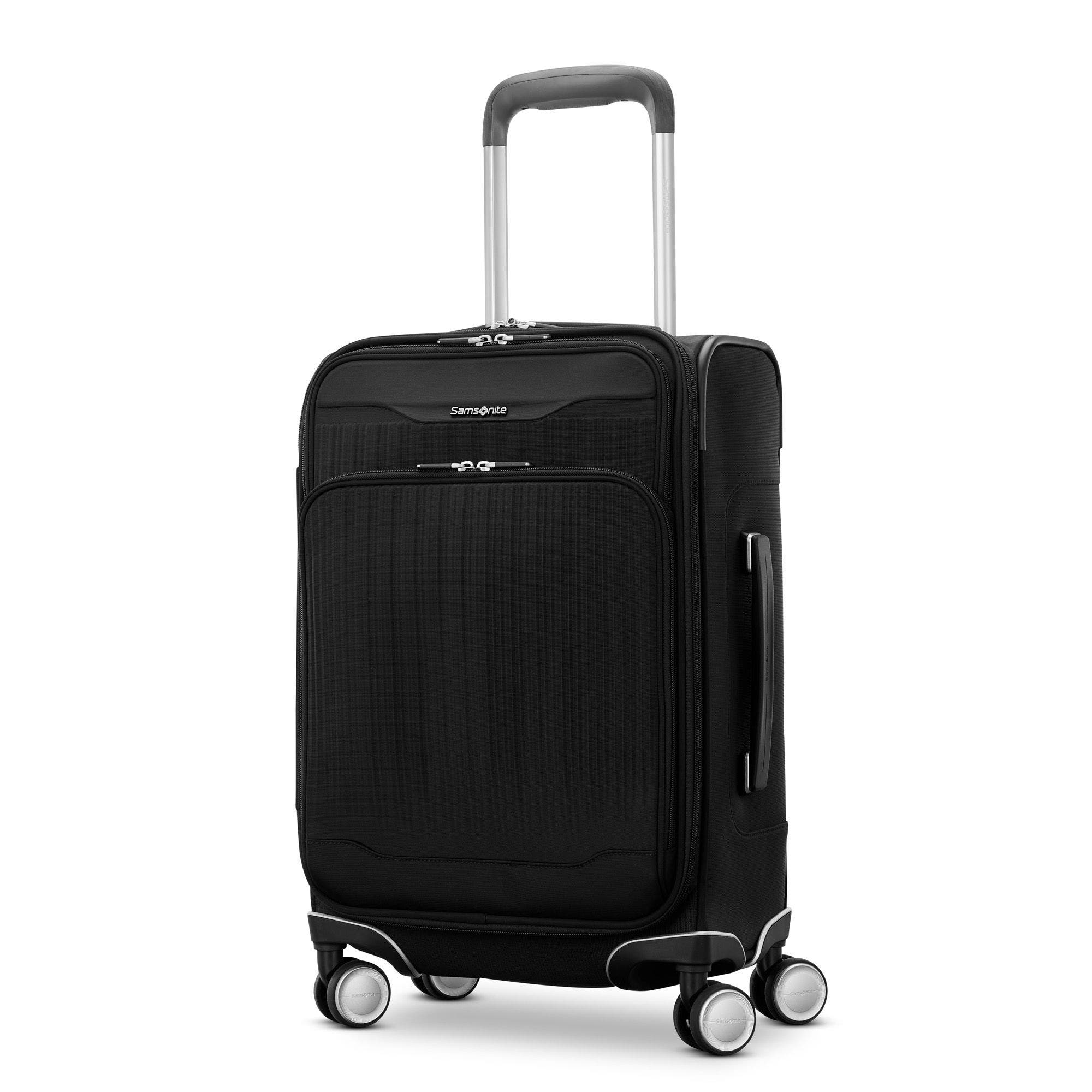 Samsonite Silhouette 18 20" Global Carry-On Softside Spinner, Main, color, Black