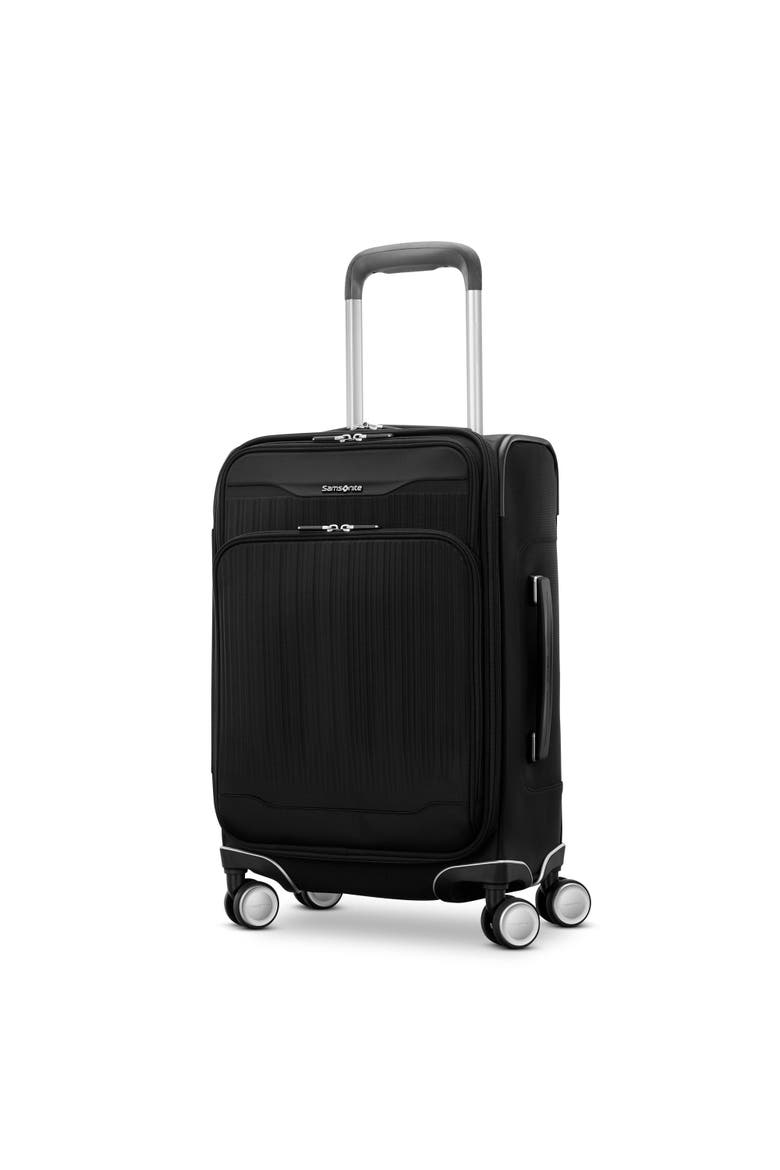 Silhouette 18 Softside 20" Global Carry On Spinner Luggage, Main, color, Black