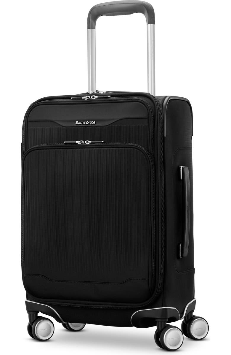 Samsonite Silhouette 18 20" Global Carry-On Softside Spinner, Main, color, Black