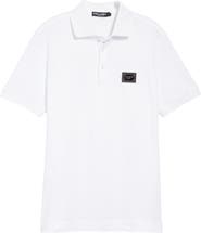 Dolce&Gabbana Logo Plate Cotton Piqué Polo