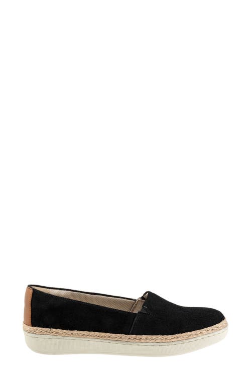 Trotters Accent Slip-on In Black Suede