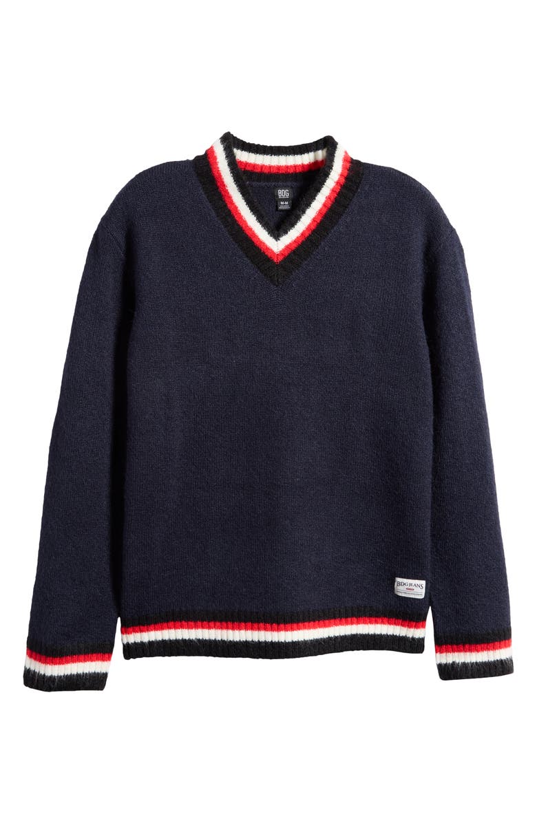 BDG Urban Outfitters Tipped V-Neck Sweater, Alternate, color, 
