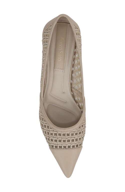 Franco Sarto Darcy Pointed Toe Kitten Heel Pump In Beige