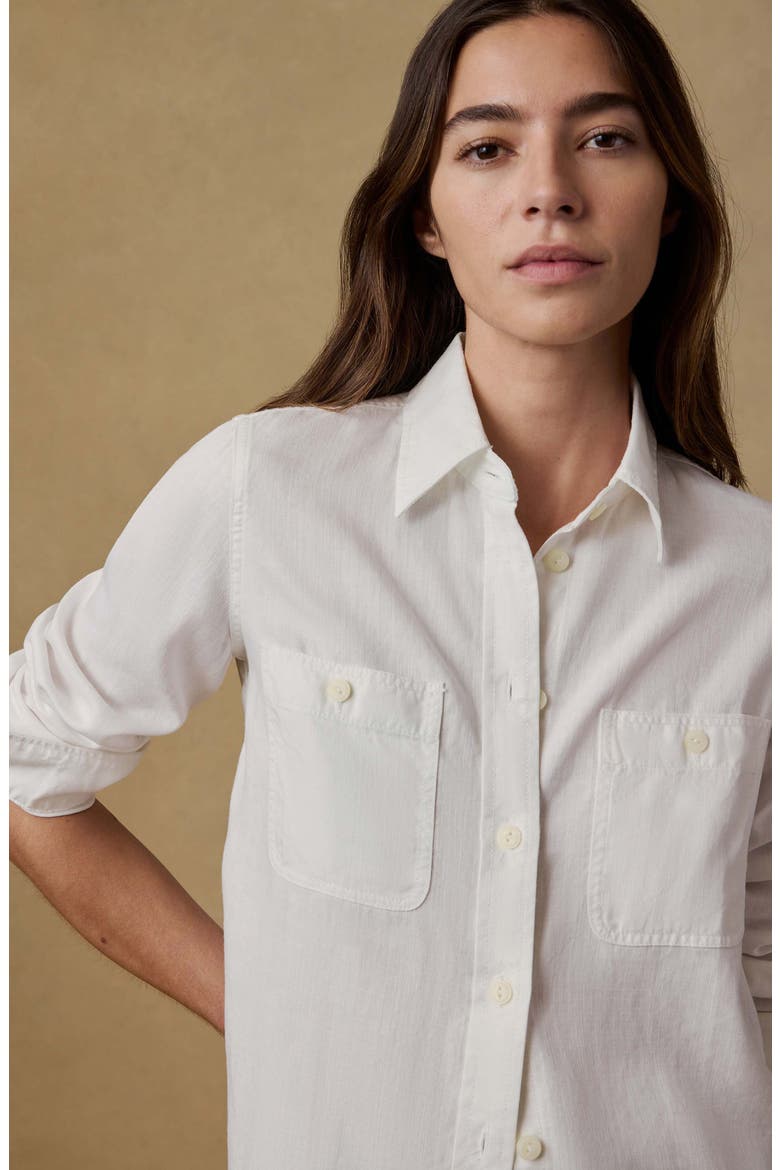 Tried & True Chambray Classic Shirt, Alternate, color, WHITE