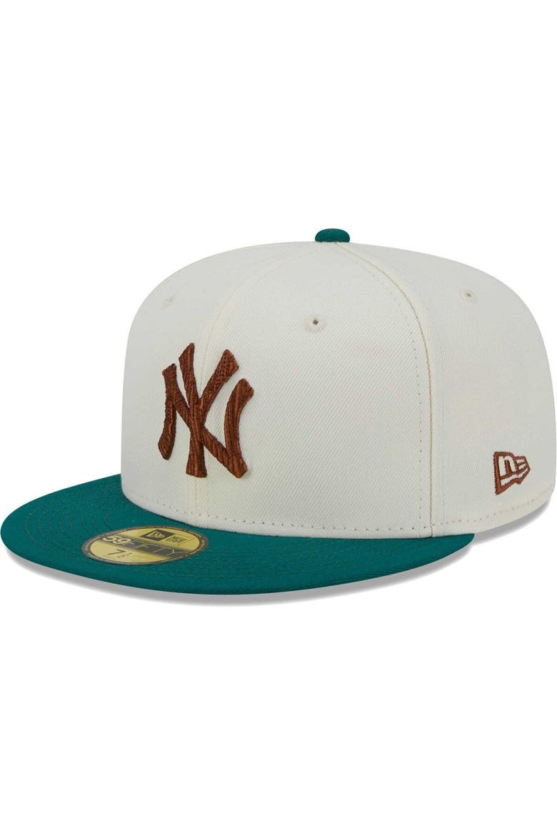 Men's New Era White New York Yankees Cooperstown Collection Camp 59FIFTY Fitted Hat, Alternate, color, White