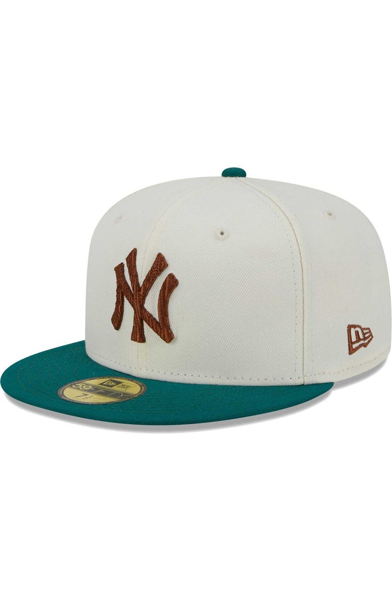 New Era Men's New Era White New York Yankees Cooperstown Collection Camp 59FIFTY Fitted Hat, Alternate, color, 