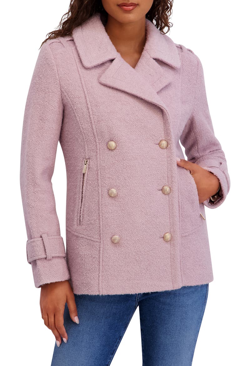 Bouclé Peacoat, Main, color, ROSE