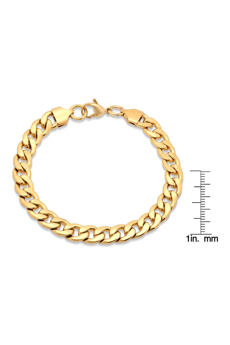 Men's Curb Chain Bracelet, Alternate, color, GOLD