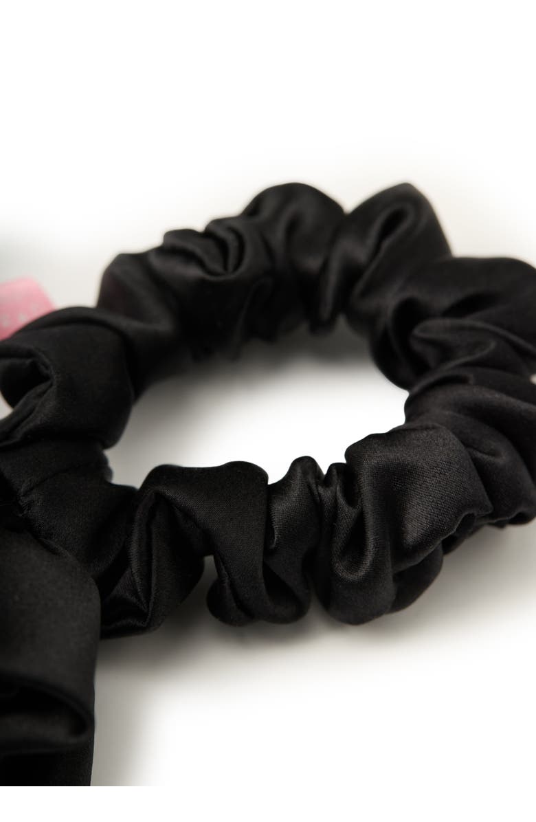 OLAH La Frida Rosa Silk Scrunchie, Alternate, color, Black