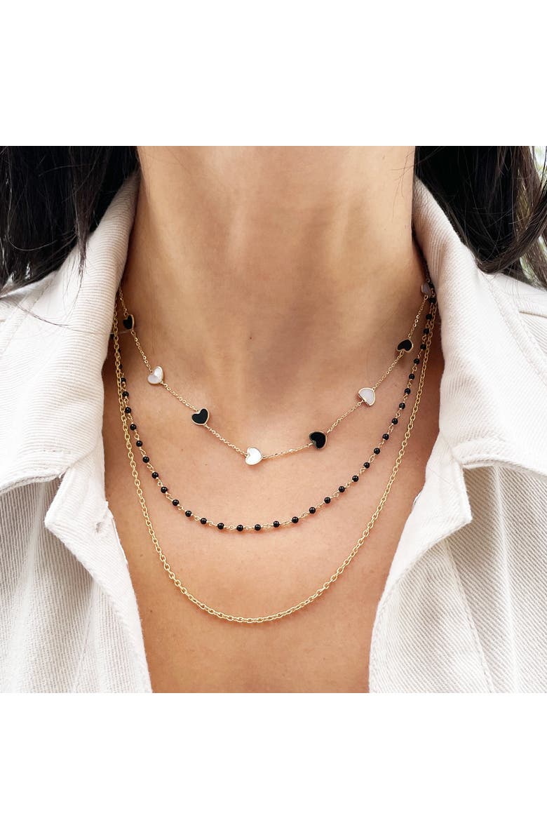 The Lovery Fine Jewelry Textured Link Chain Necklace, Alternate, color, Yellow Gold