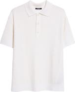 Balmain Monogram Jacquard Merino Wool Blend Polo