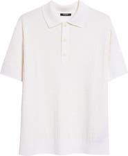 Balmain Monogram Jacquard Merino Wool Blend Polo