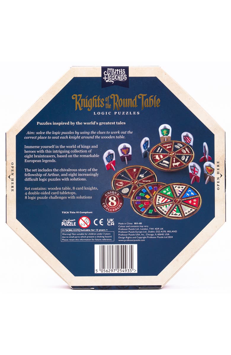 Professor Puzzle Knights of the Round Table 3D Wooden Brainteaser Puzzle, Alternate, color, Multicolored