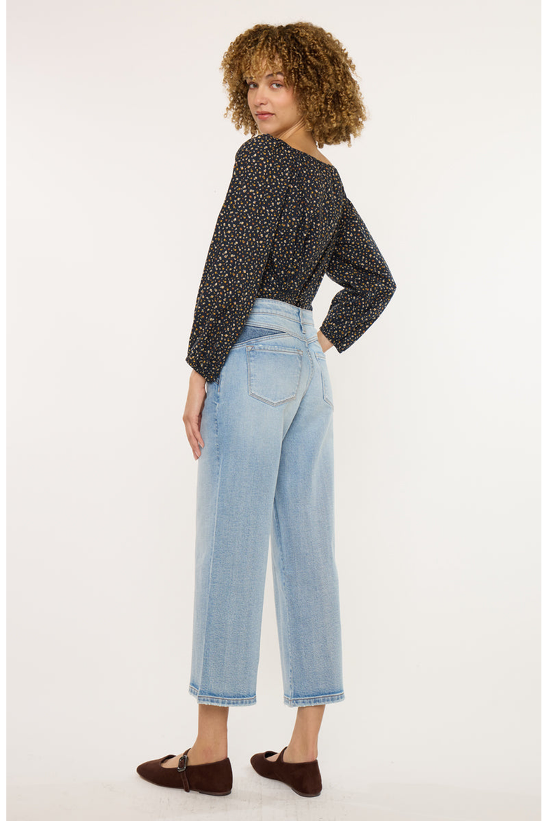 Lorinne High Rise Crop Wide Leg Jeans, Alternate, color, Medium Wash