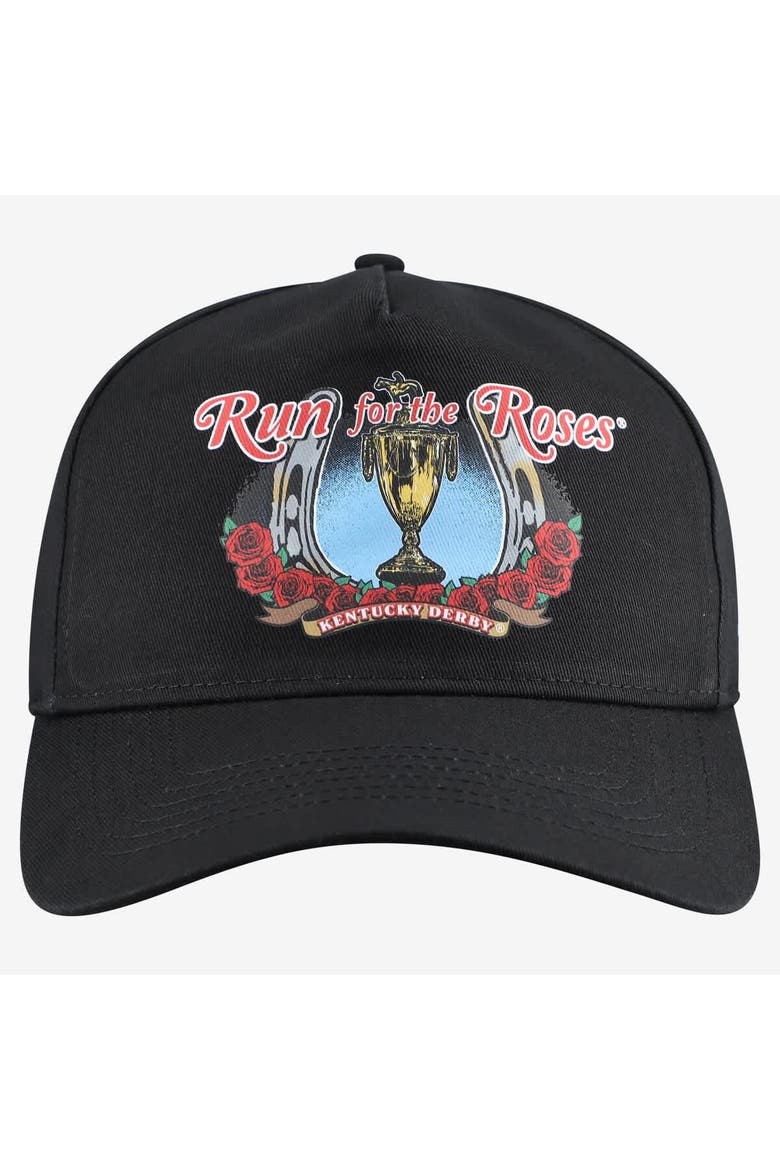 Unisex Barstool Golf x '47 Black Kentucky Derby Run For The Roses Trophy Hitch Adjustable Hat, Alternate, color, Black