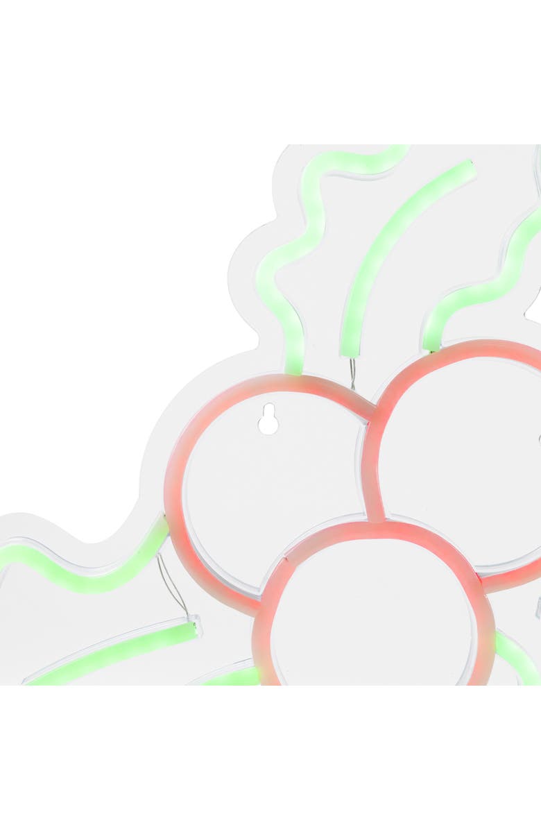 Northlight LED Holly Berries Neon Lighted Christmas Wall or Window Decoration - 12", Alternate, color, Green