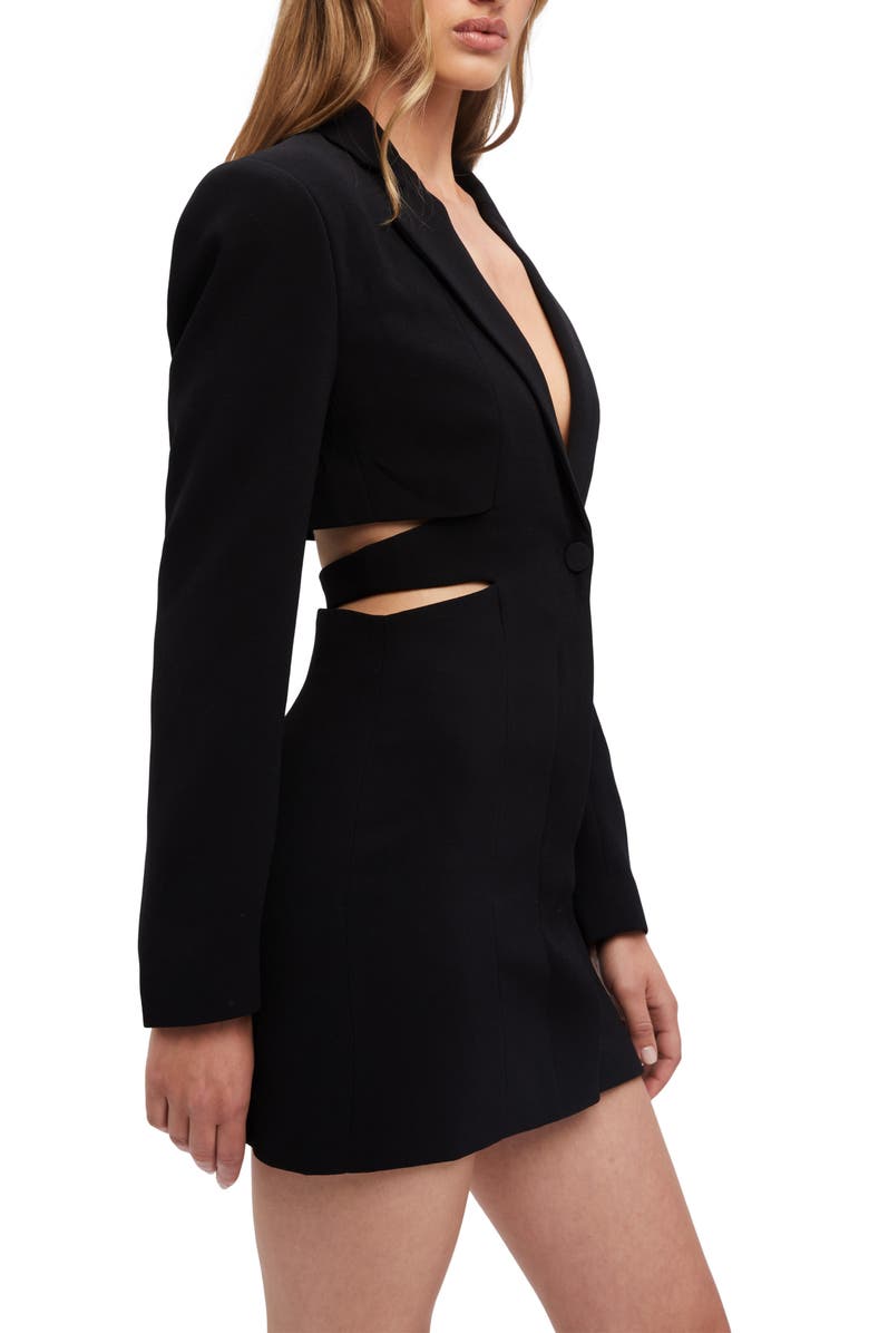 Bardot Tribeca Cutout Long Sleeve Blazer Minidress, Alternate, color,
