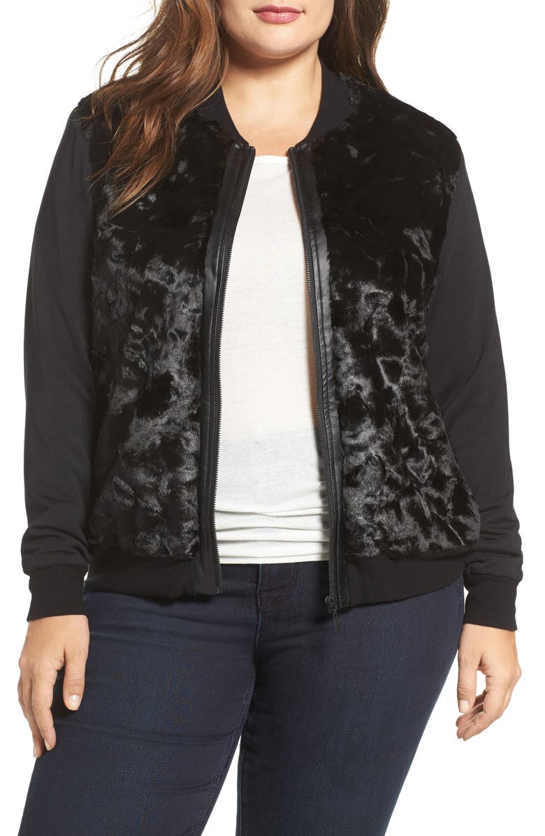 Tart Watson Faux Fur Bomber Jacket, Main, color, 