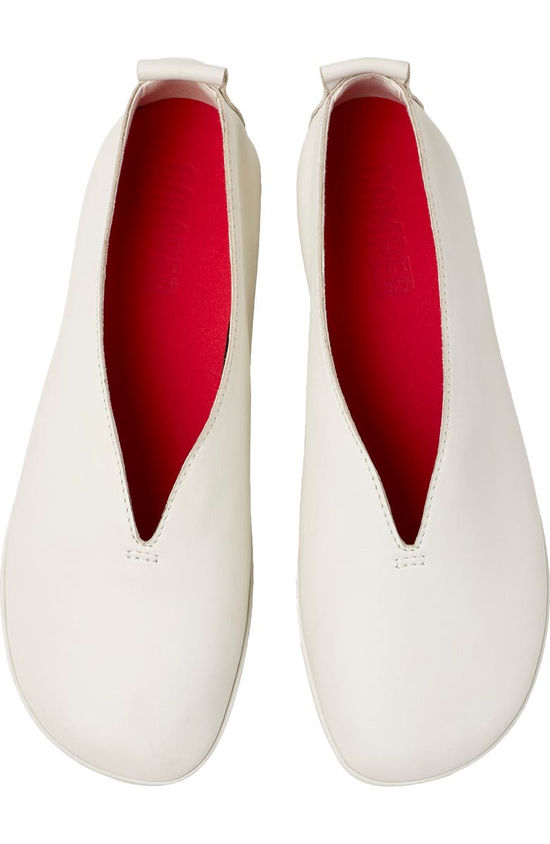 Camper Right Nina Ballet Flat, Alternate, color, White Natural