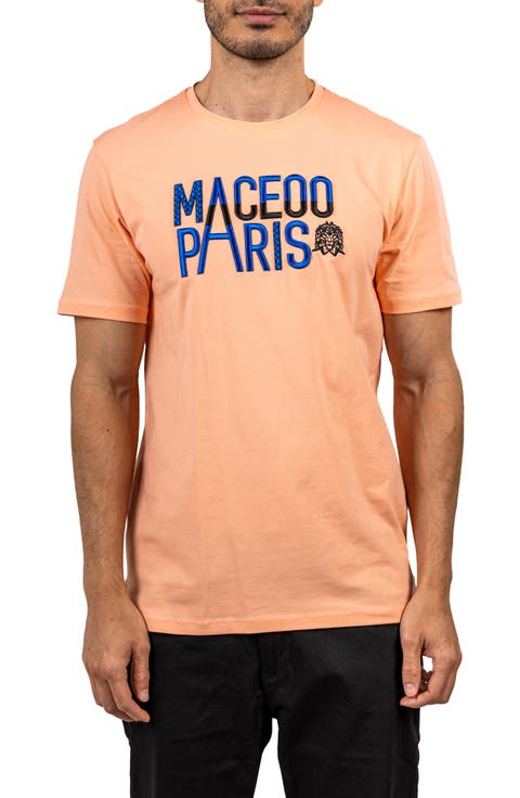 Colossal Peachpink Embroidered Logo Stretch Cotton T-Shirt