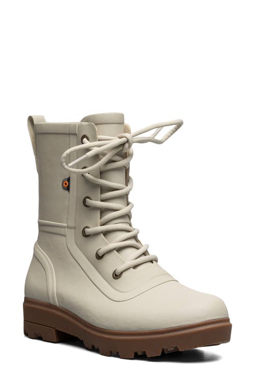 Bogs Holly Lace-Up Rain Boot in Oatmeal 