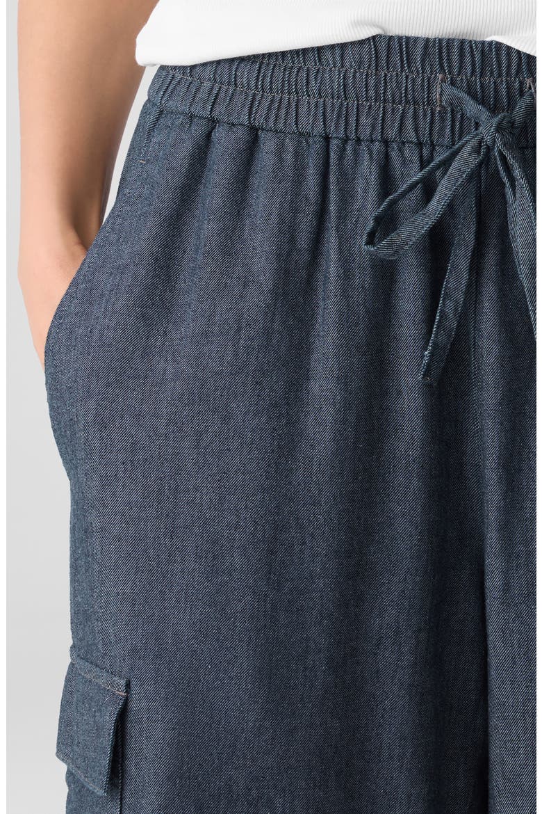 Straight Leg Organic Cotton Cargo Pants, Alternate, color, DENIM