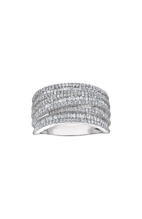 Sterling Silver Lab Grown Diamond Ring
