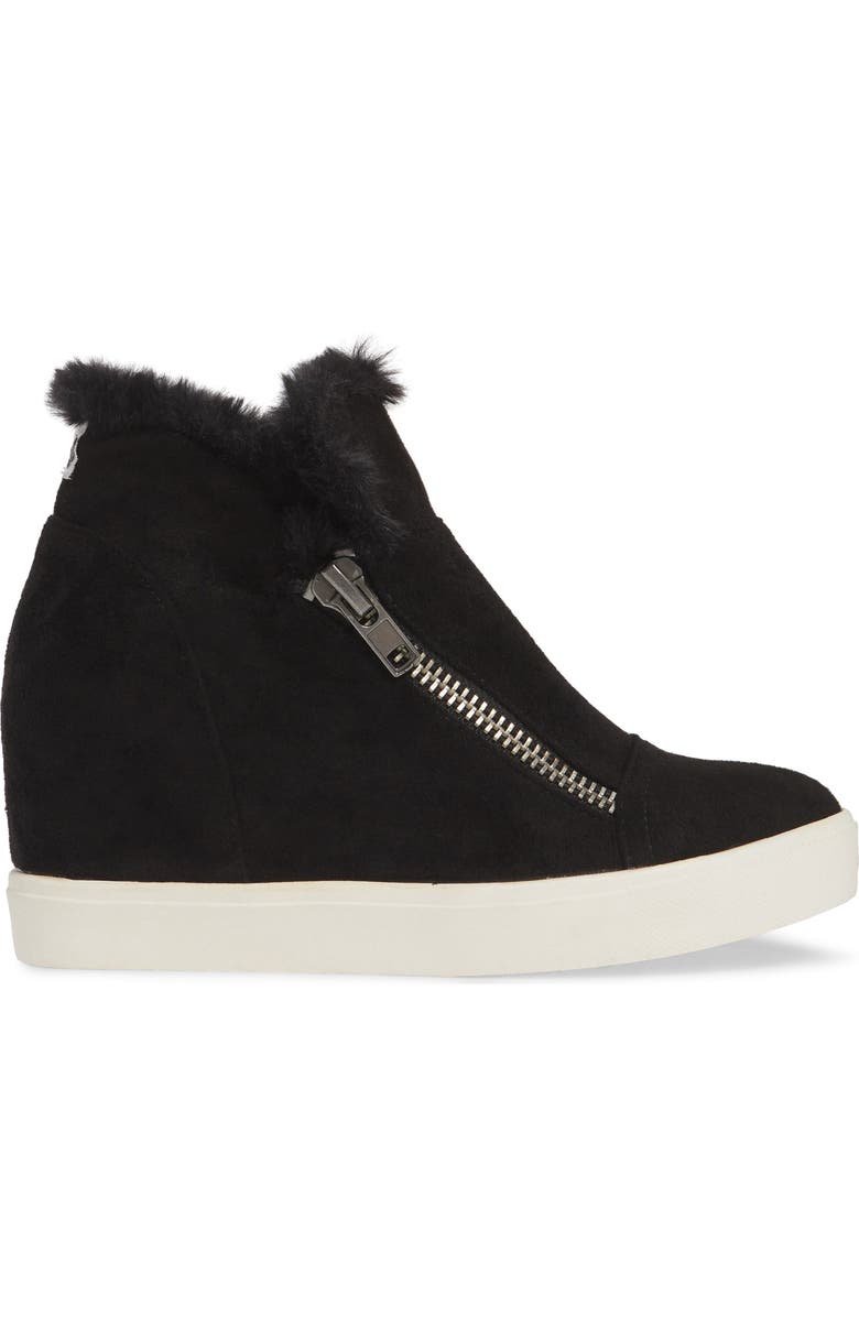 Coconuts by Matisse Later Days Faux Fur Wedge Sneaker, Alternate, color,