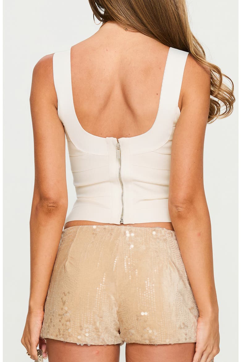 Jourdan Bandage Crop Tank, Alternate, color, CREAM