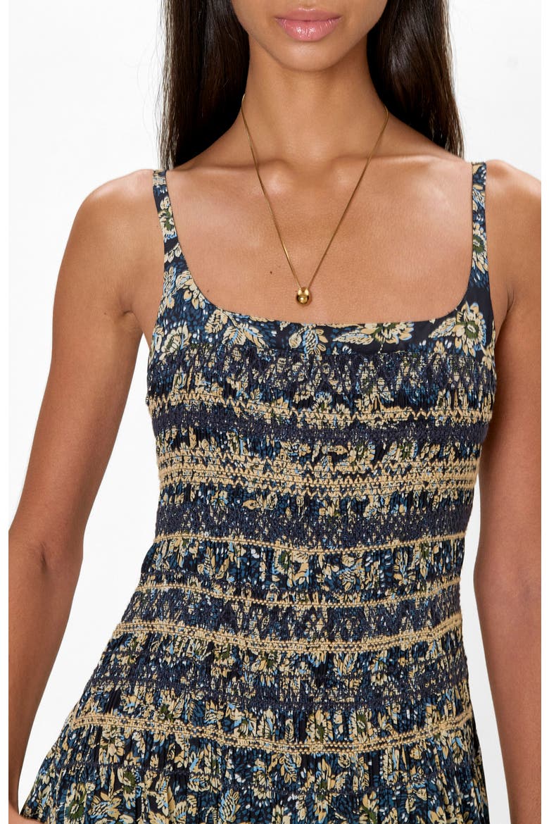 Charlene Smocked Dress, Alternate, color, Navy Multi
