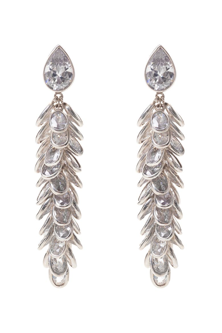 Crystal Long Drops, Main, color, Silver