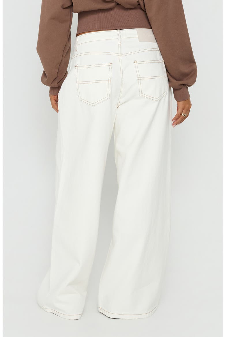 Naylor Mid Rise Wide Leg Jeans, Alternate, color, CREAM