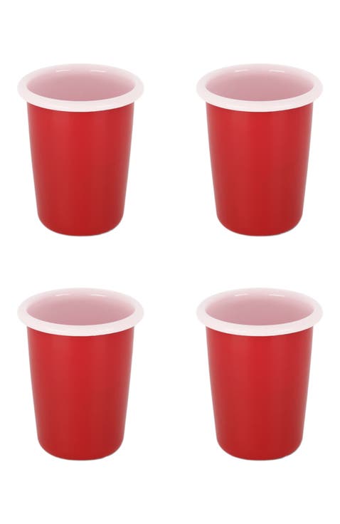 Small Two Tone Enamel Tumbler - Set of 4