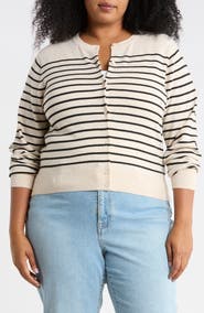 NORDSTROM RACK Crewneck Button Front Cardigan