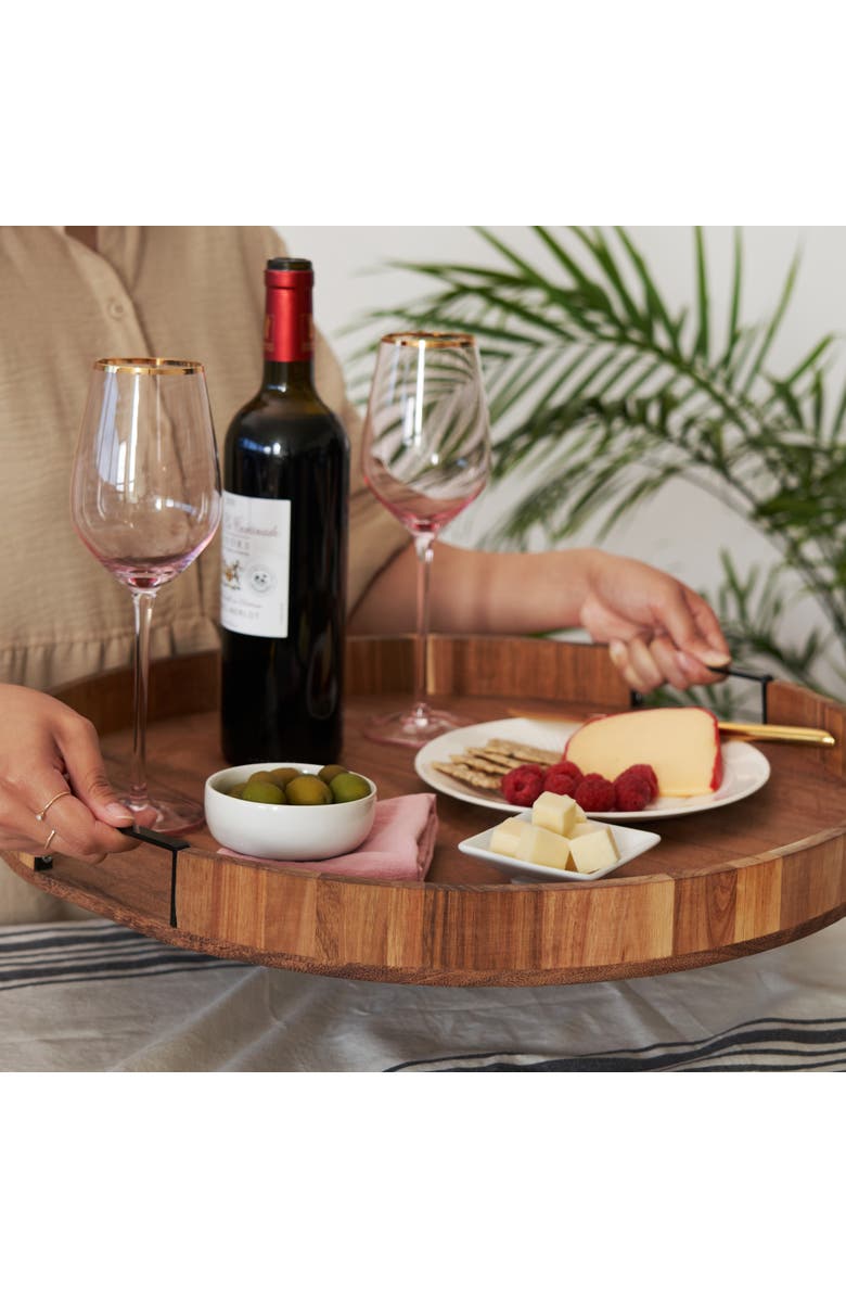 TWINE Acacia Wood Lazy Susan, Alternate, color, Wood