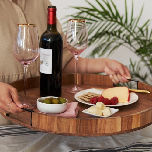 Twine Acacia Wood Lazy Susan In Wood