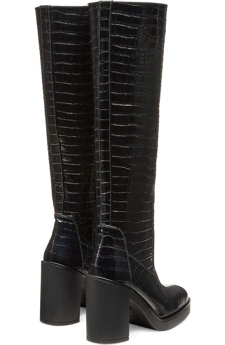 Stuart Weitzman Bethenny Block Heel Tall Boot, Alternate, color, Black